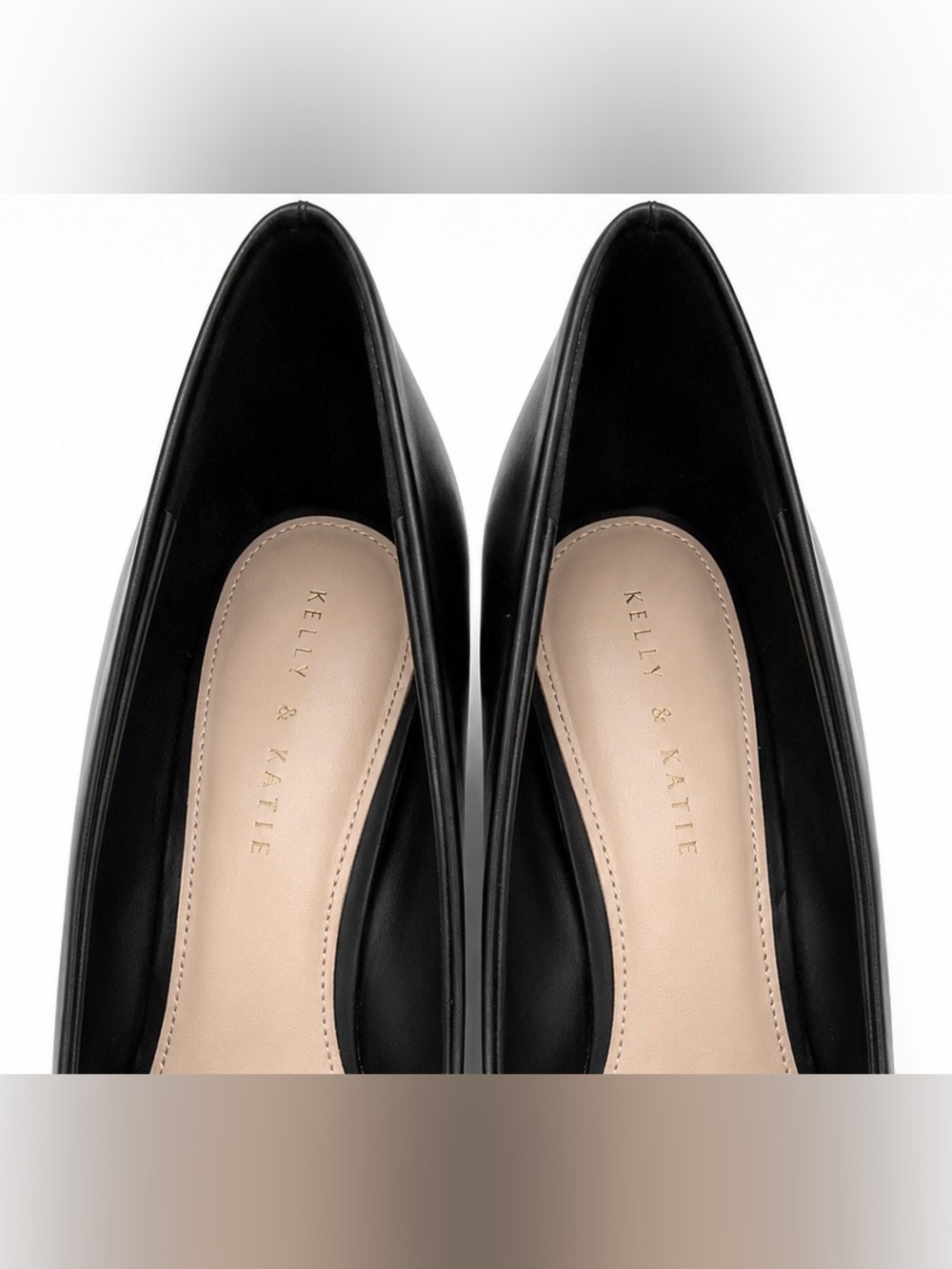 KELLY & KATIE KK-Misha Black Nappa PU Leather Pointed-Toe Stiletto Heels Pumps - Picture 8 of 14